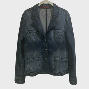 Vintage KitKit 70’s Jeweled button Jean Jacket size Large